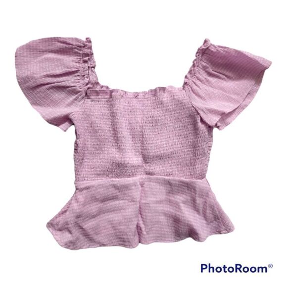 Astr The Label Ladies Sz XS Lilac Off Shoulder Crop Top - Picture 2 of 7